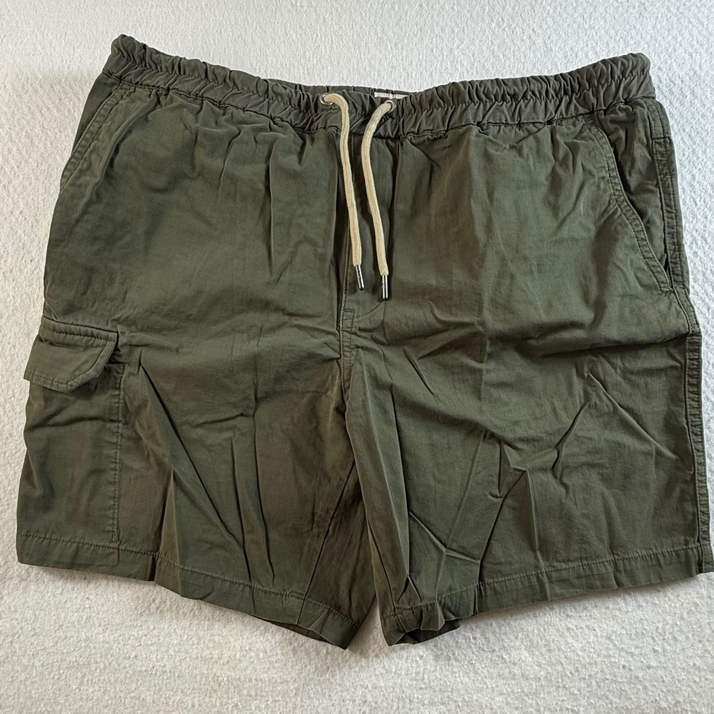 Flint and Tinder‎ Cargo Shorts Mens 34 Ripstop Elastic Waist Stretch Olive Green